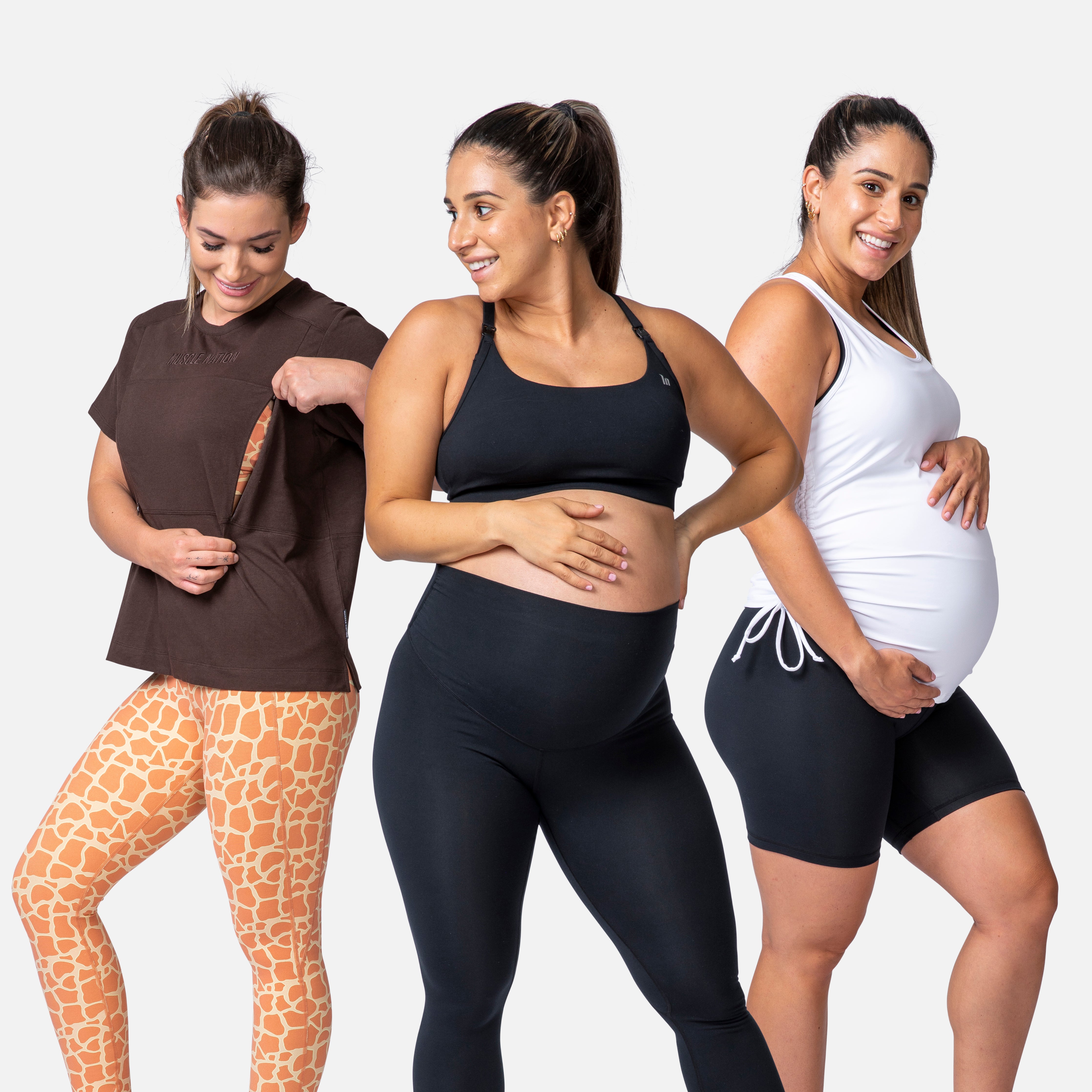 Maternity Yoga Pants over The Belly plus Size Scrunch Yoga Pants