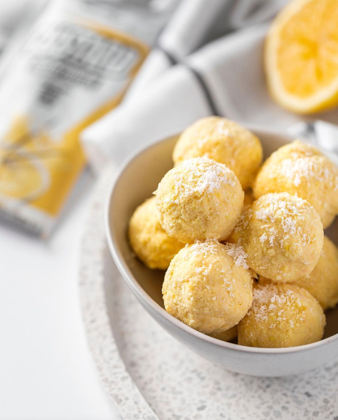 Easy Lemon Coconut Protein Balls Recipe