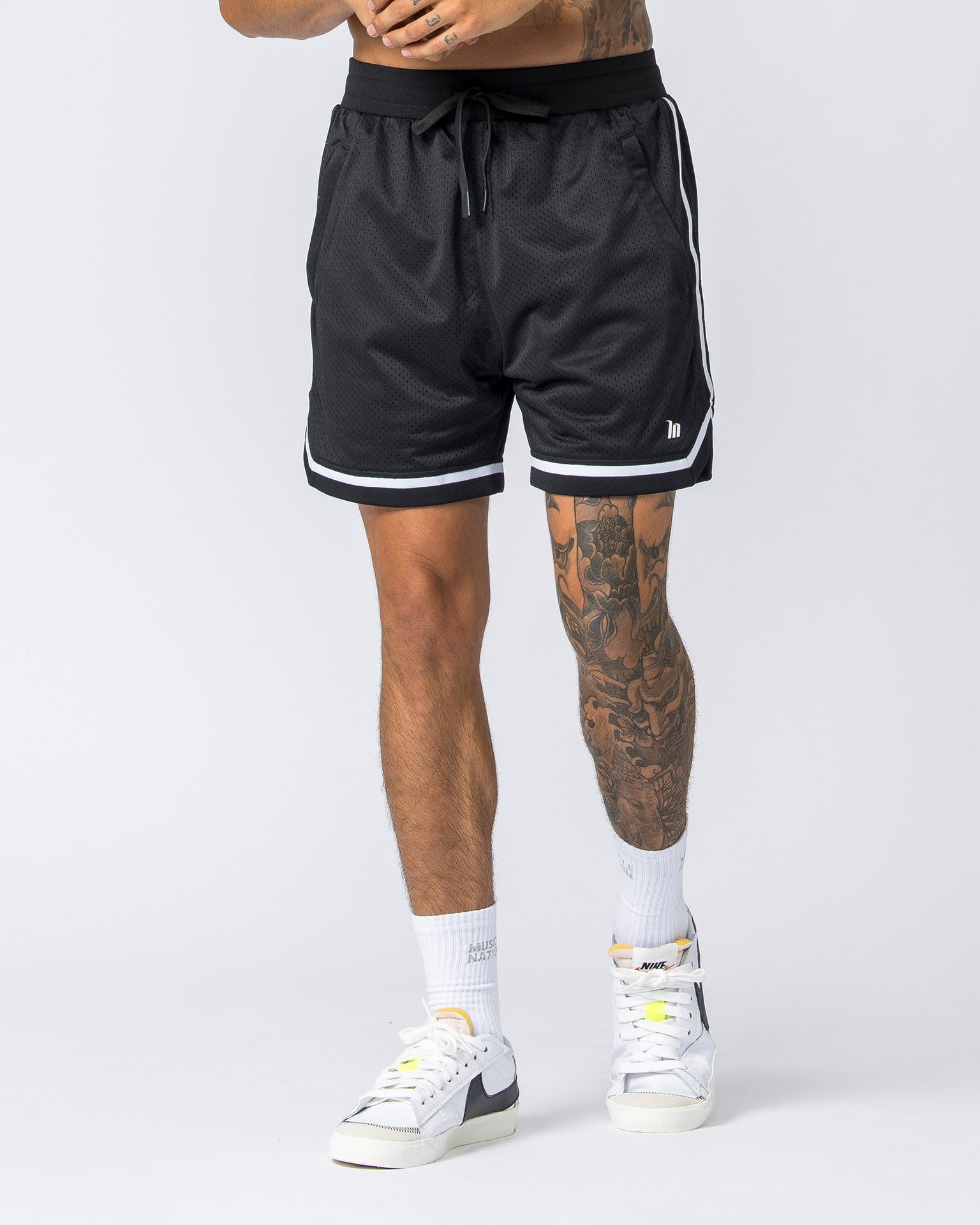 Mens 5" Basketball Shorts - Black