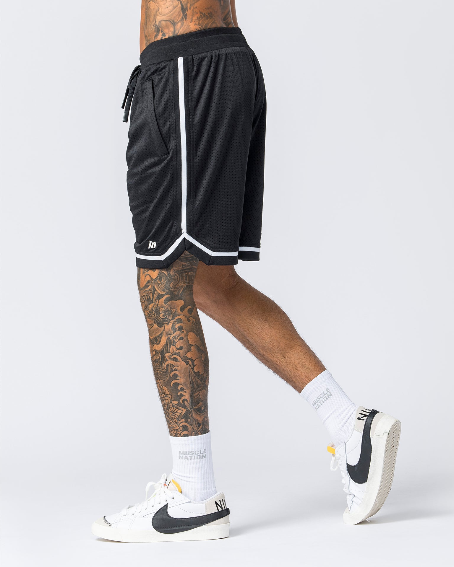 Mens 8" Basketball Shorts - Black