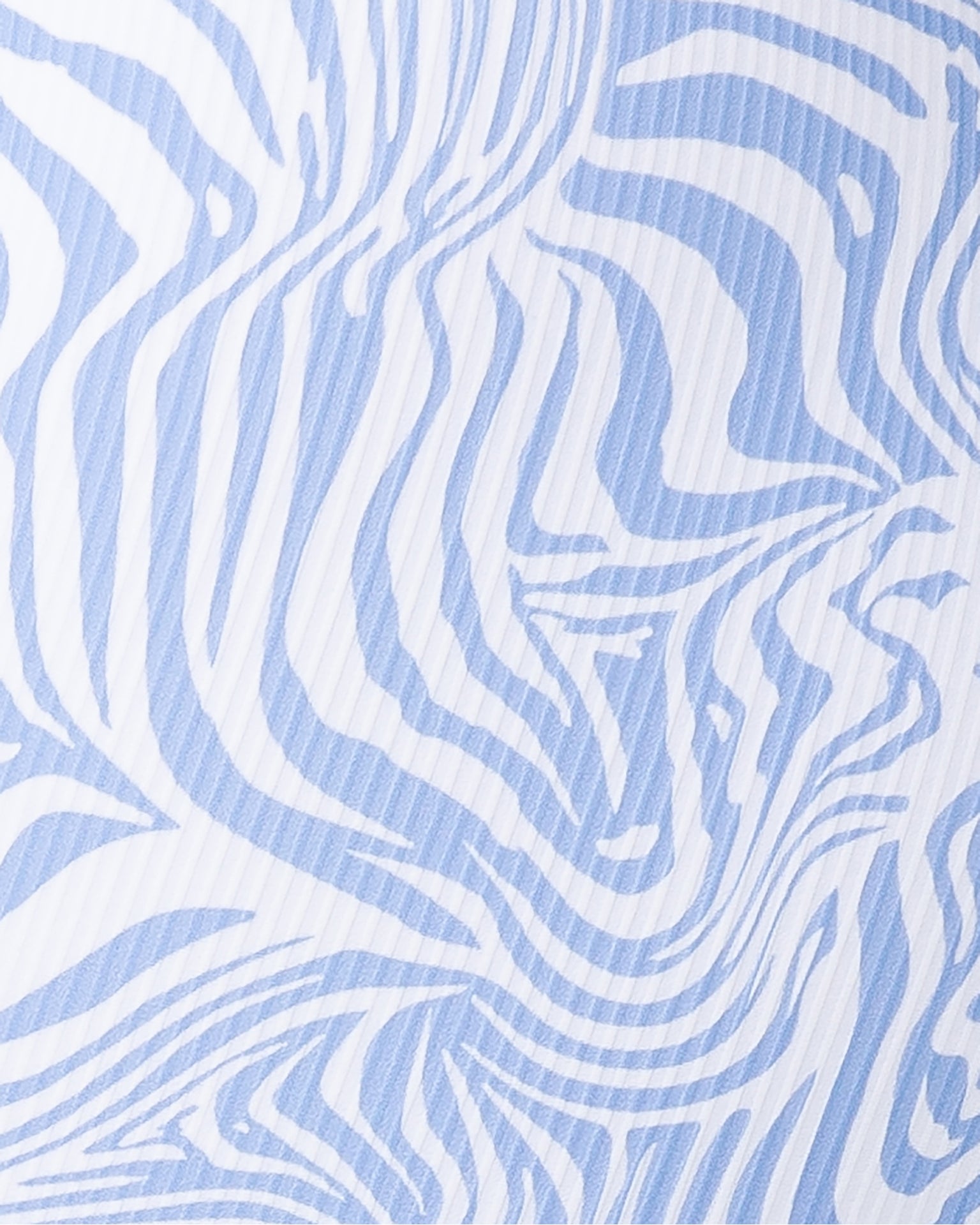 Zero Rise Rib Ankle Length Leggings - Pacific Blue Zebra