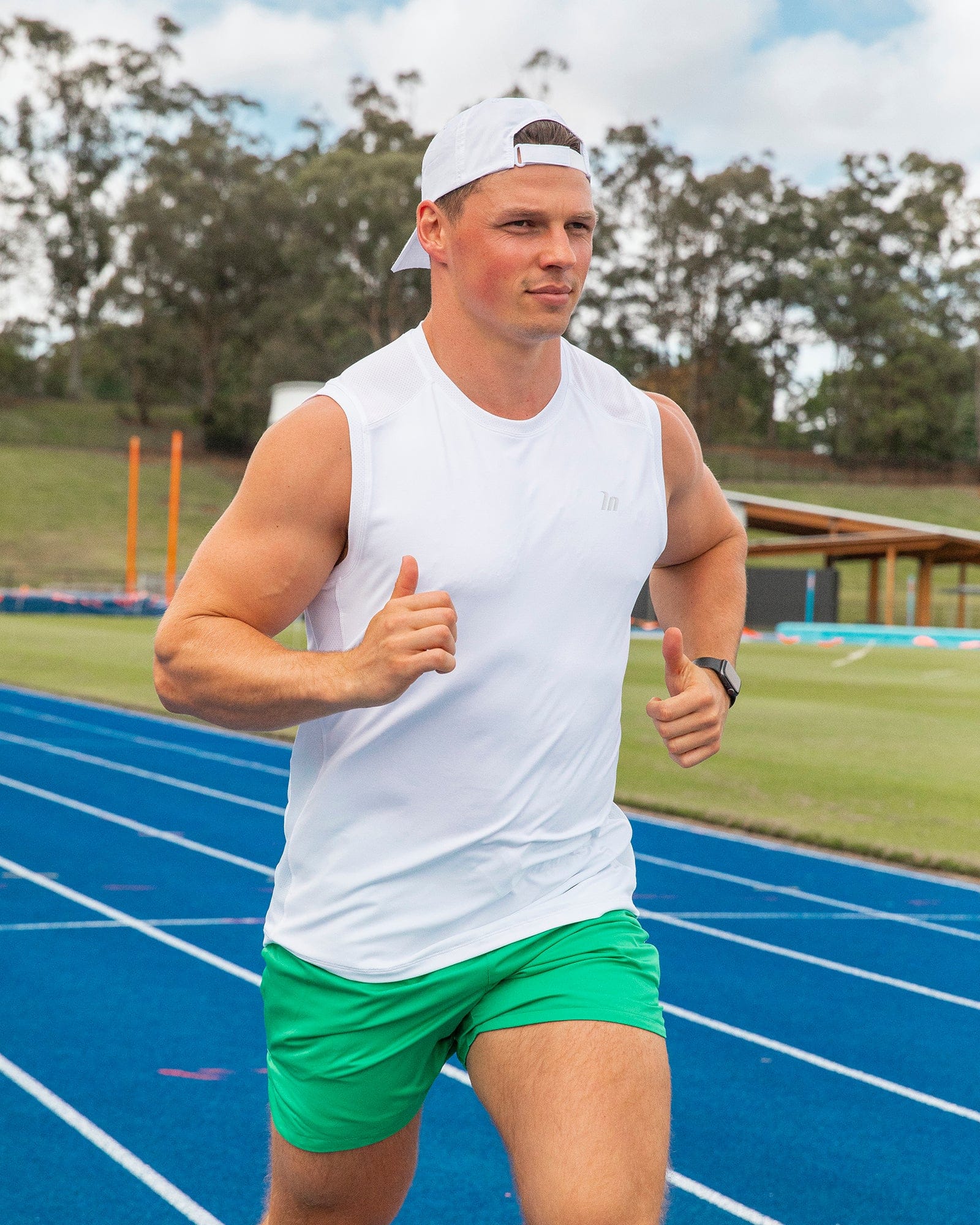Mens White Gym Tops