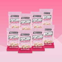 POPCORN CHOC-DIPPED White Chocolate Raspberry - Muscle Nation protein snack
