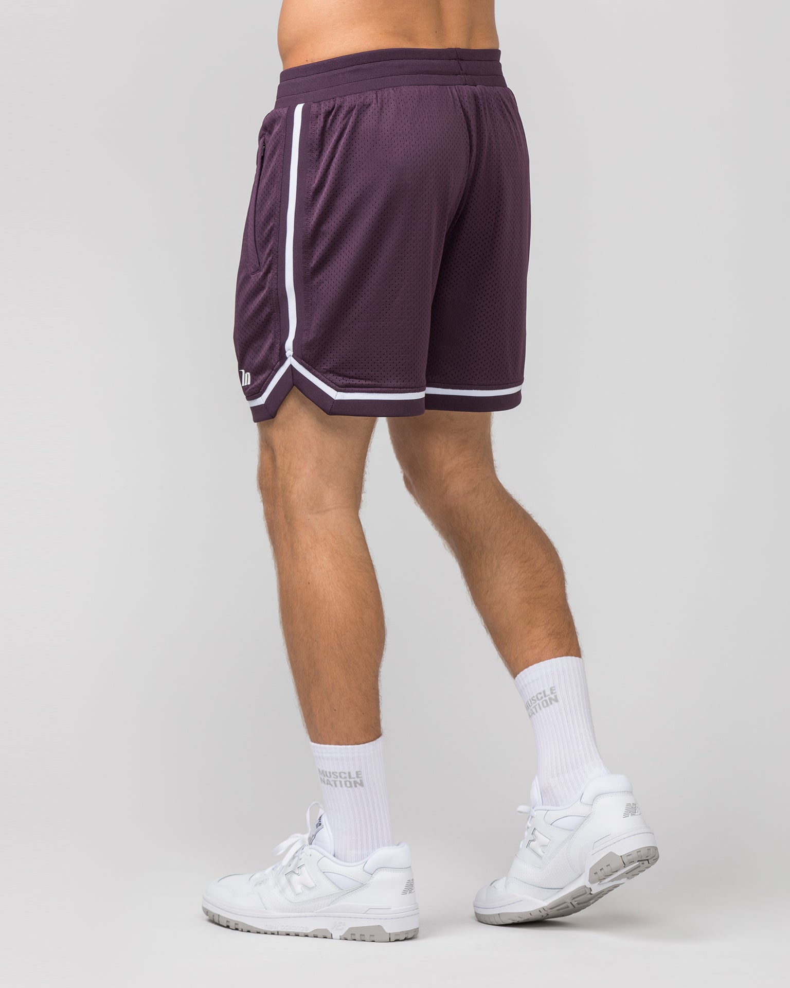 Mens Basketball 5'' Shorts - Midnight Plum