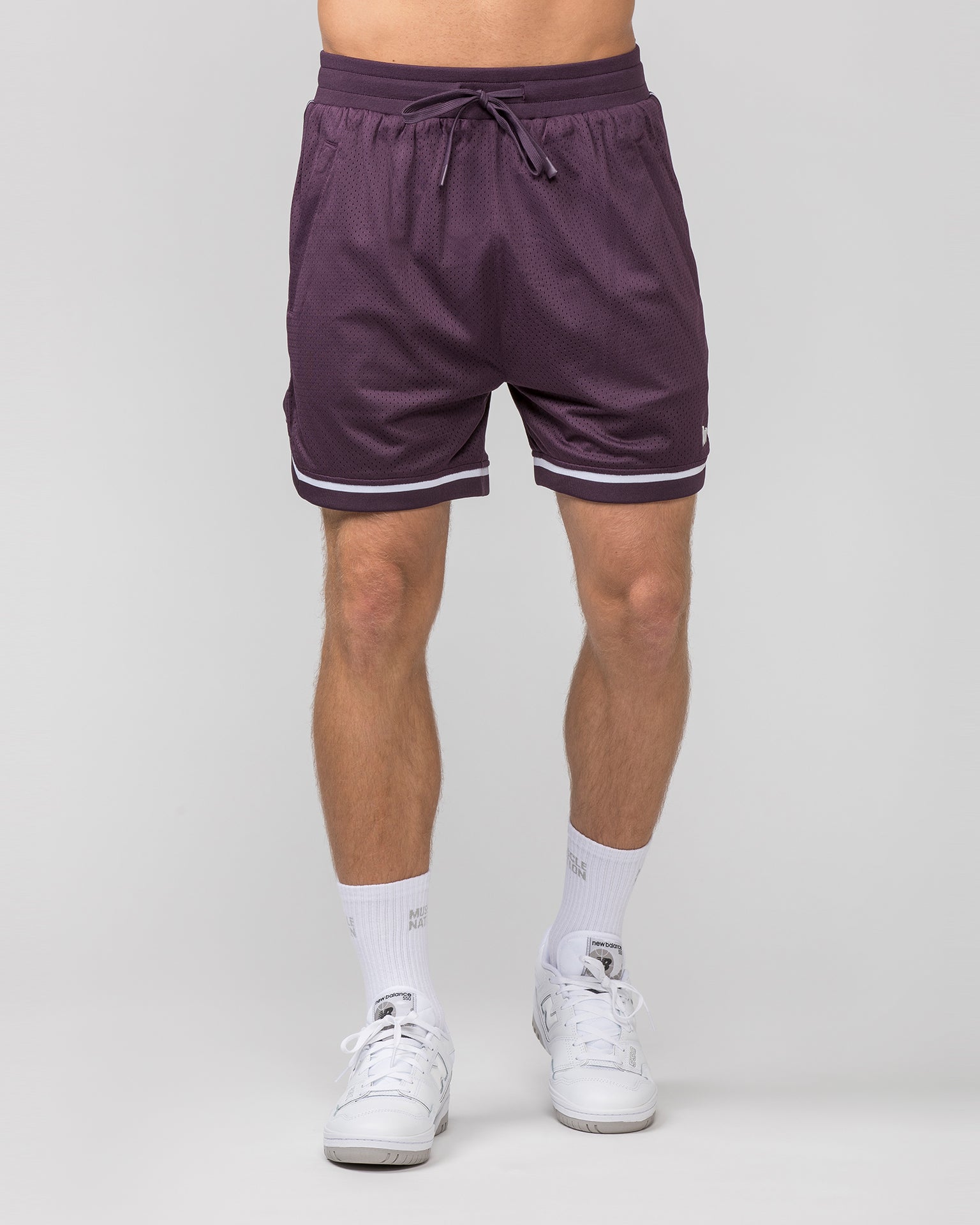 Mens Basketball 5'' Shorts - Midnight Plum