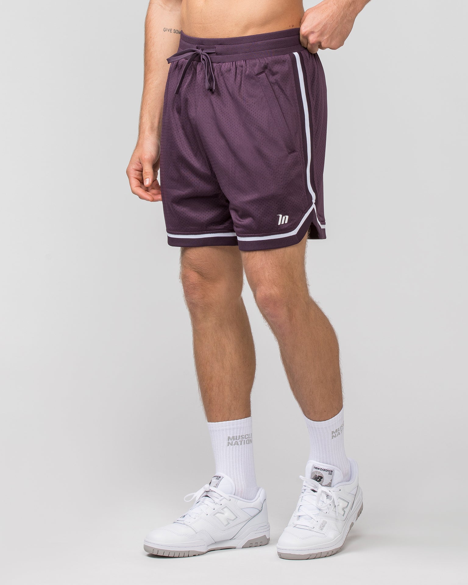 Mens Basketball 5'' Shorts - Midnight Plum