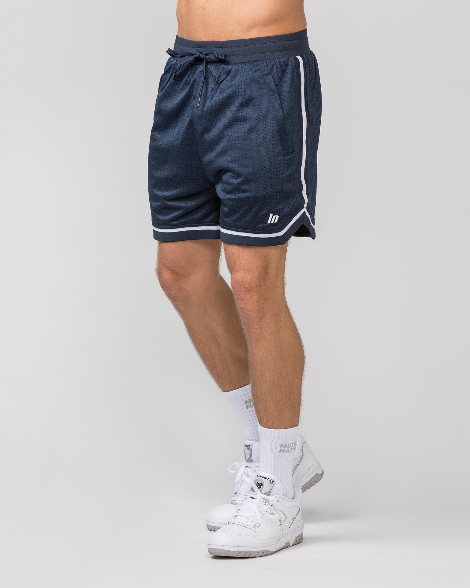 Mens 5" Basketball Shorts - Navy