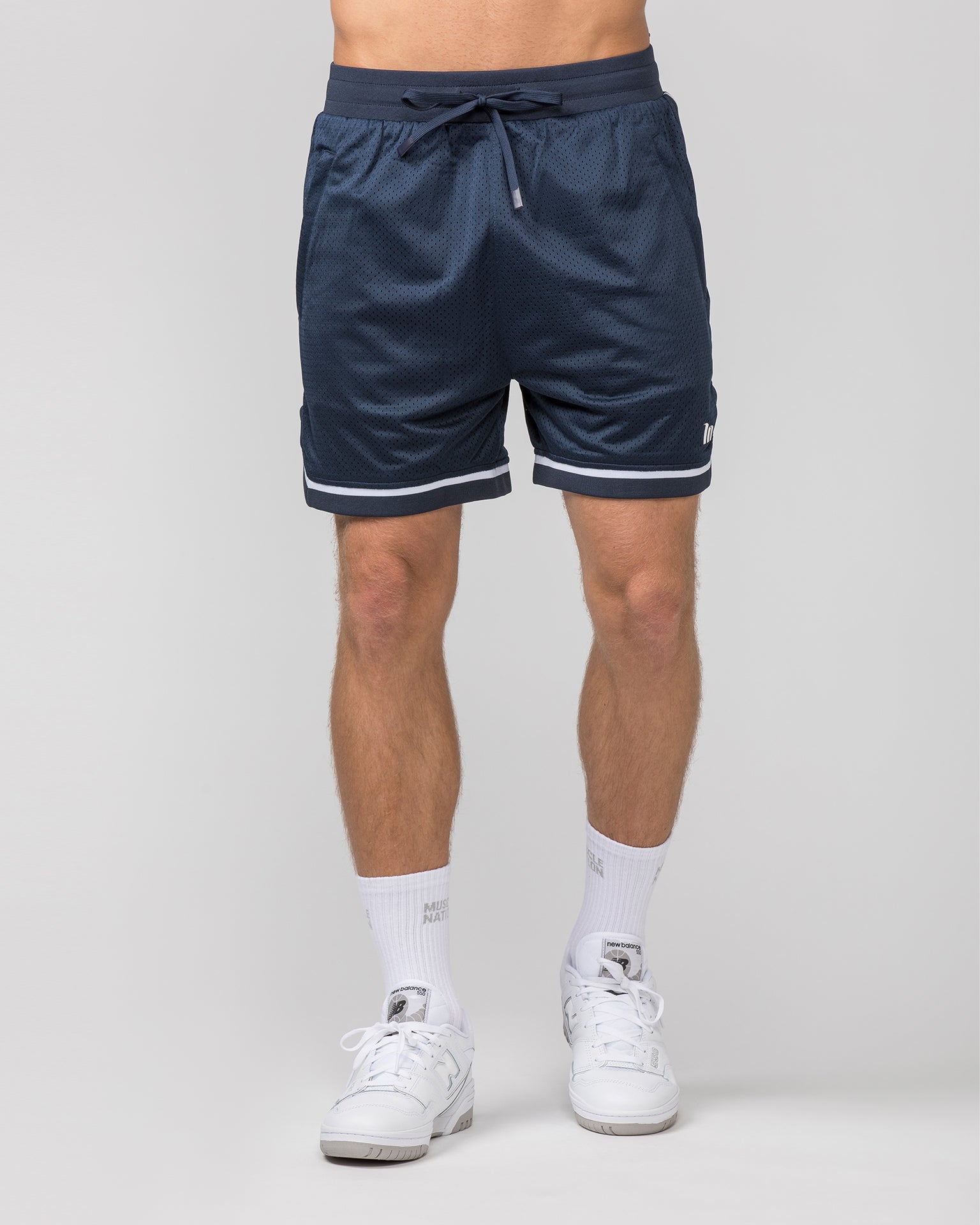 Mens 5" Basketball Shorts - Navy