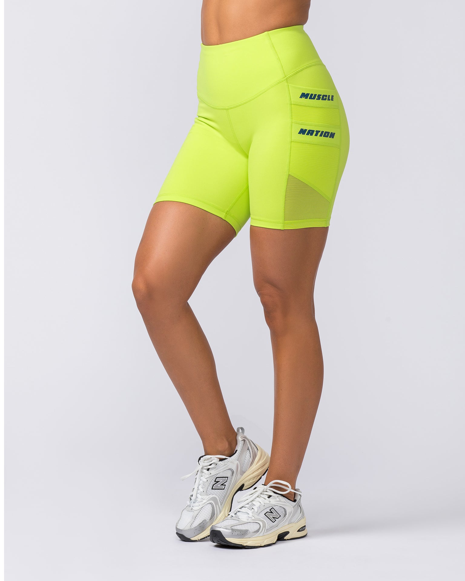 Amplify Pocket Bike Shorts - Cyber Lime