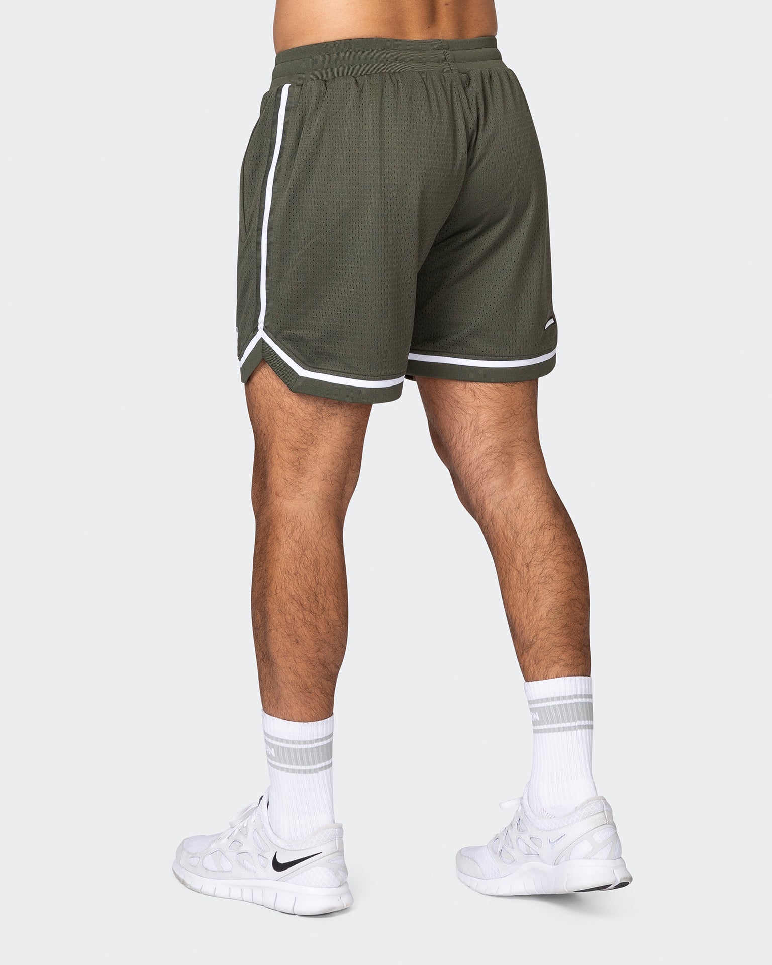 Mens 5" Basketball Shorts - Dark Khaki