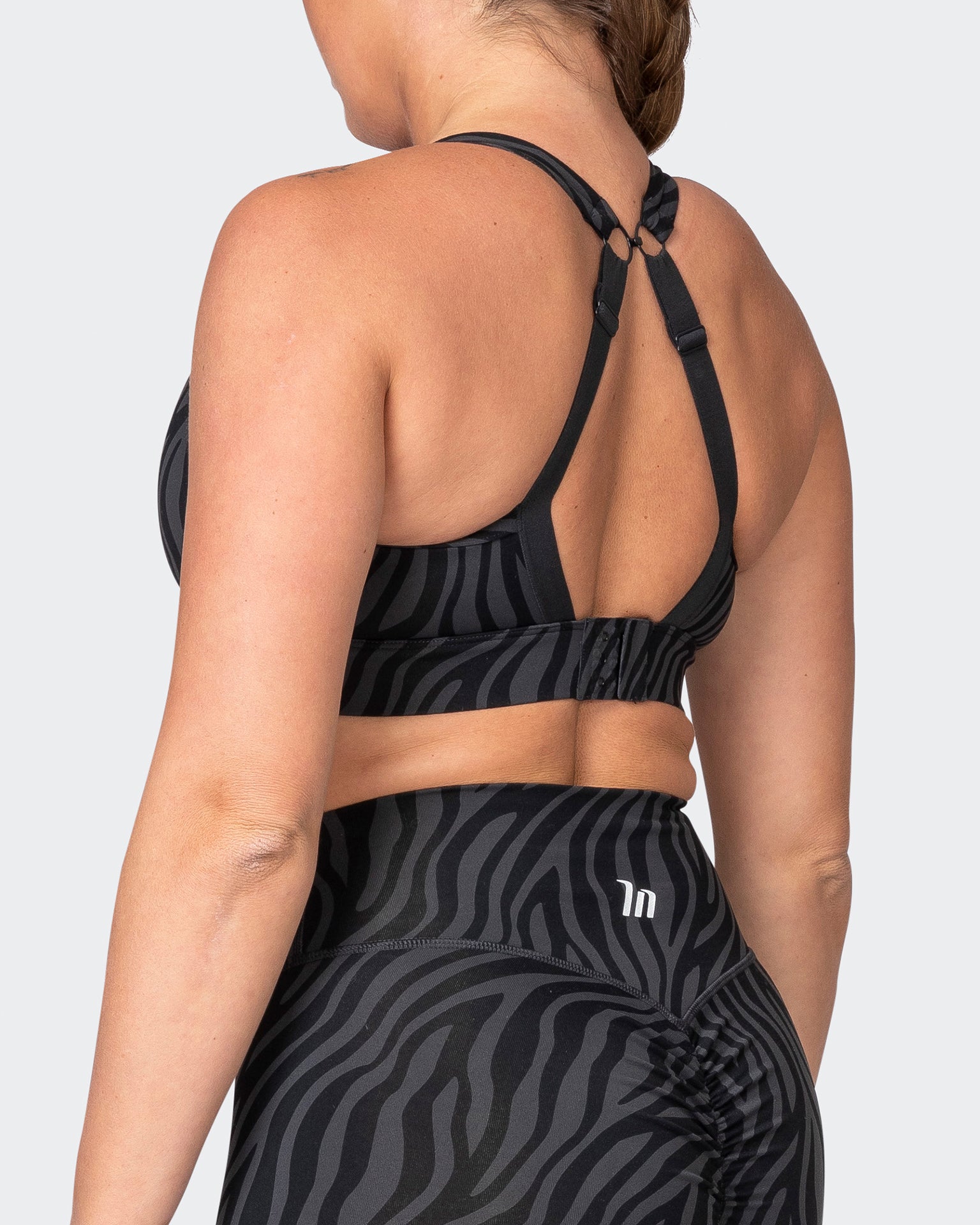 Brace Yourself Bra - Monochrome Zebra Print