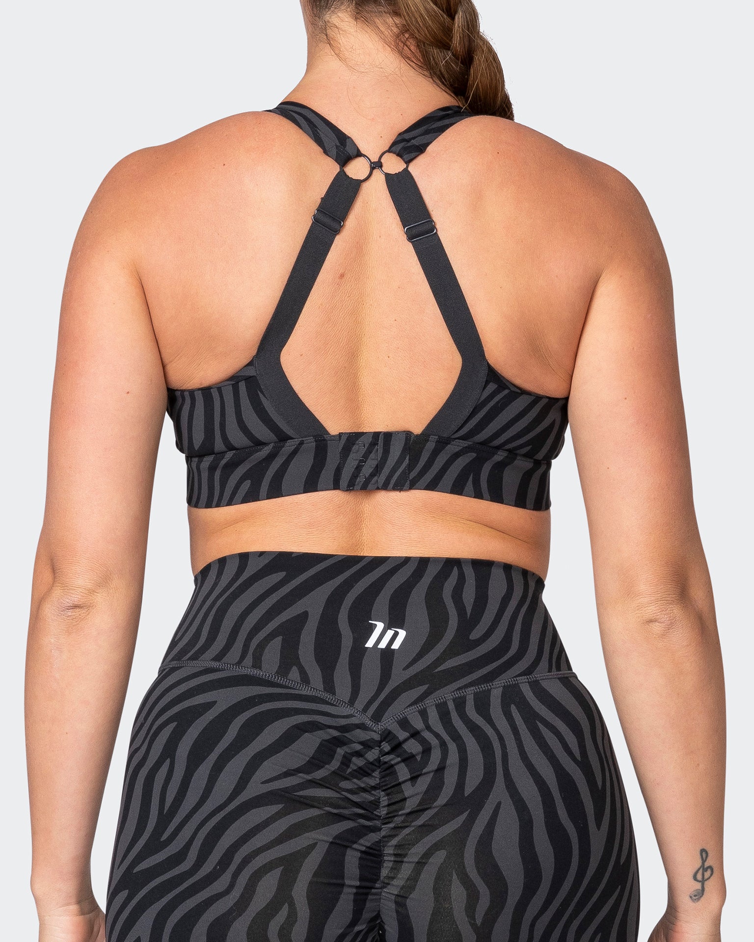 Brace Yourself Bra - Monochrome Zebra Print