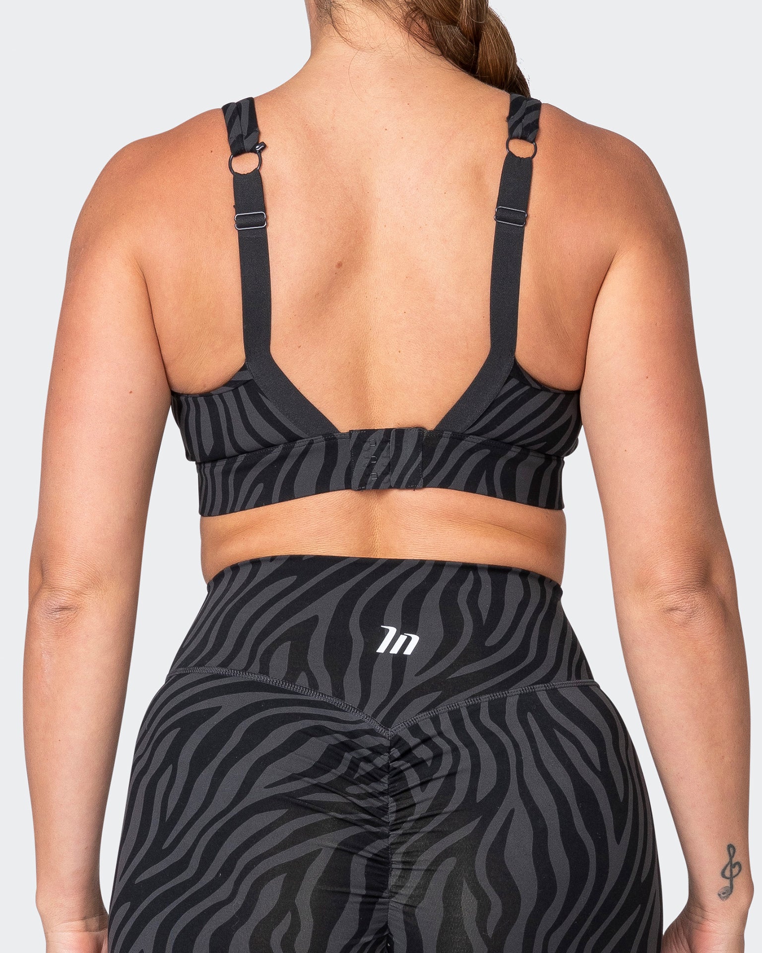 Brace Yourself Bra - Monochrome Zebra Print