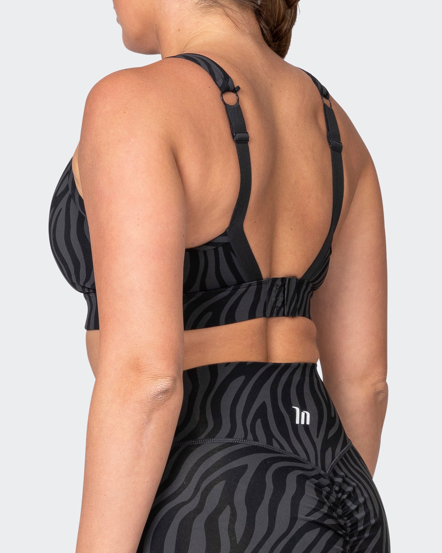 Brace Yourself Bra - Monochrome Zebra Print