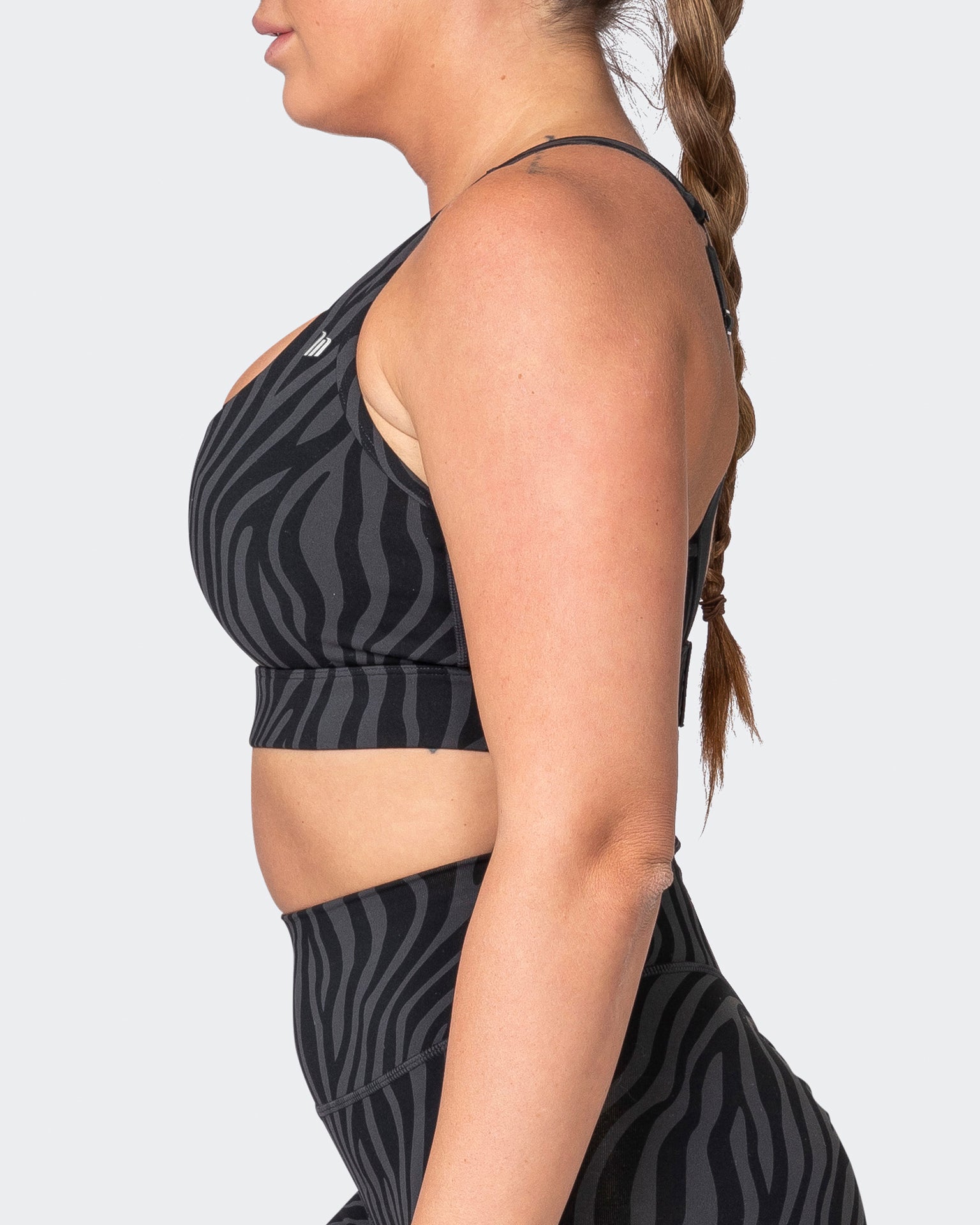 Brace Yourself Bra - Monochrome Zebra Print