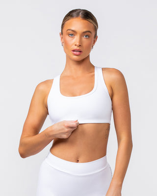 Contrast Bralette - White-Bralettes-XS-082417WHT-XS-MNAPPRL32080-1-Muscle Nation
