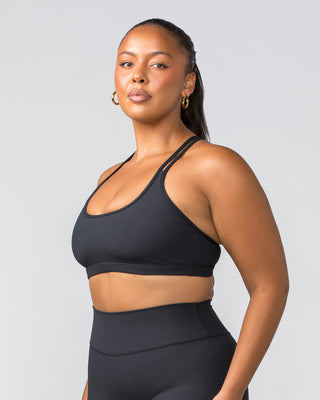 Outlines Rib Bra - Black-Sports Bras-XS-032405BLK-XS-MNAPPRL29782-2-Muscle Nation