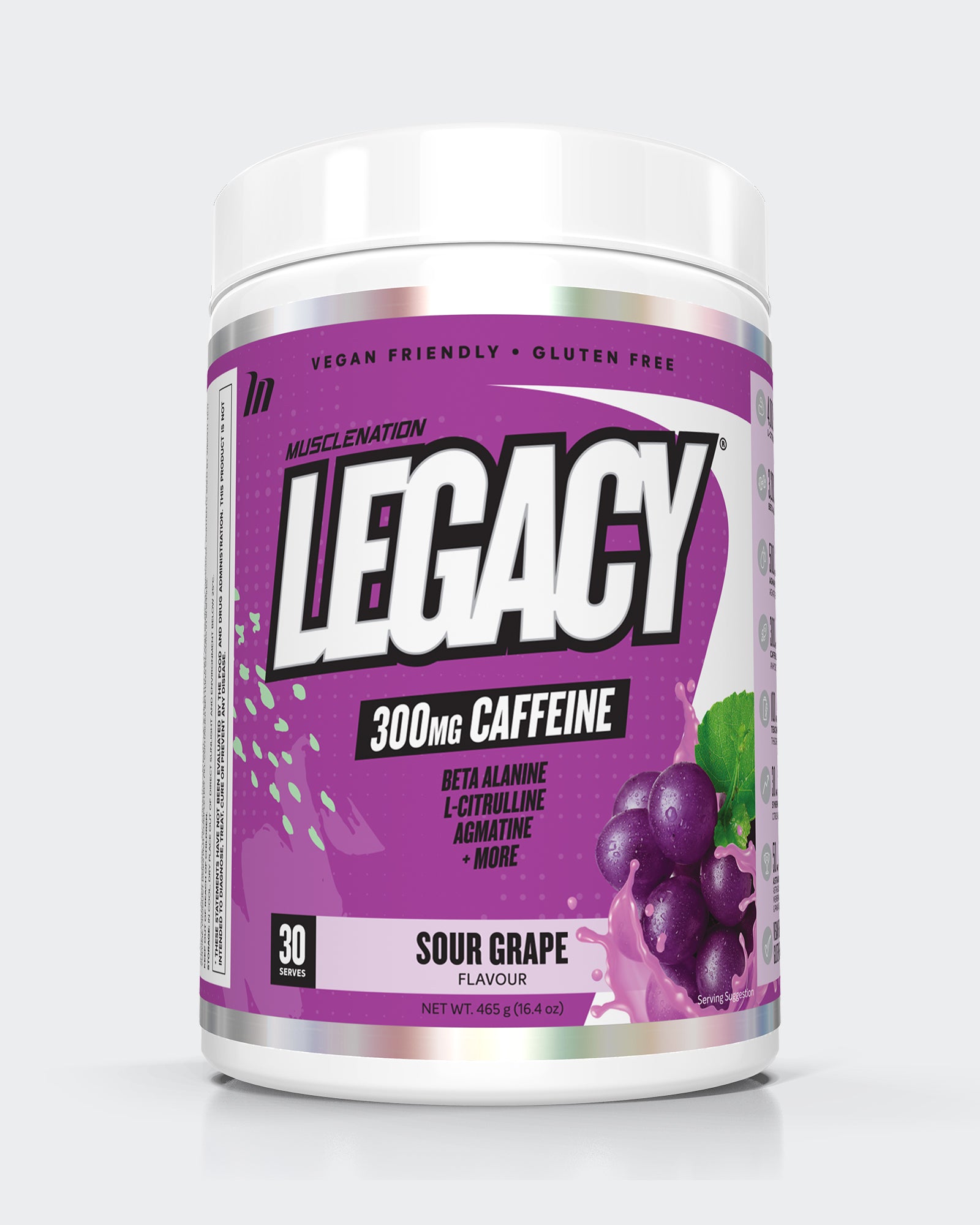 LEGACY Pre Workout Energy - Sour Grape - 30 serves - Muscle Nation