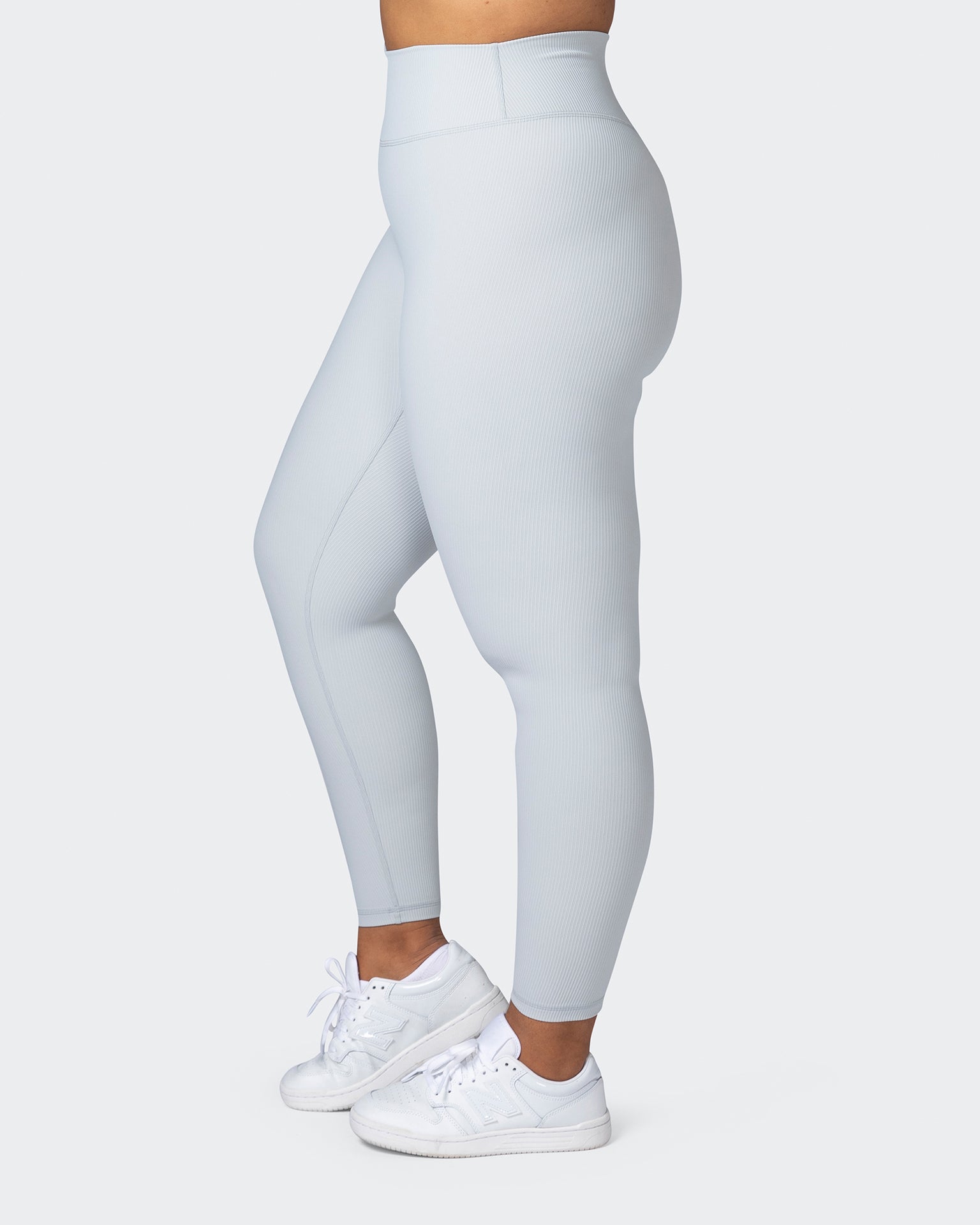 Zero Rise Rib Ankle Length Leggings - Quiet Grey