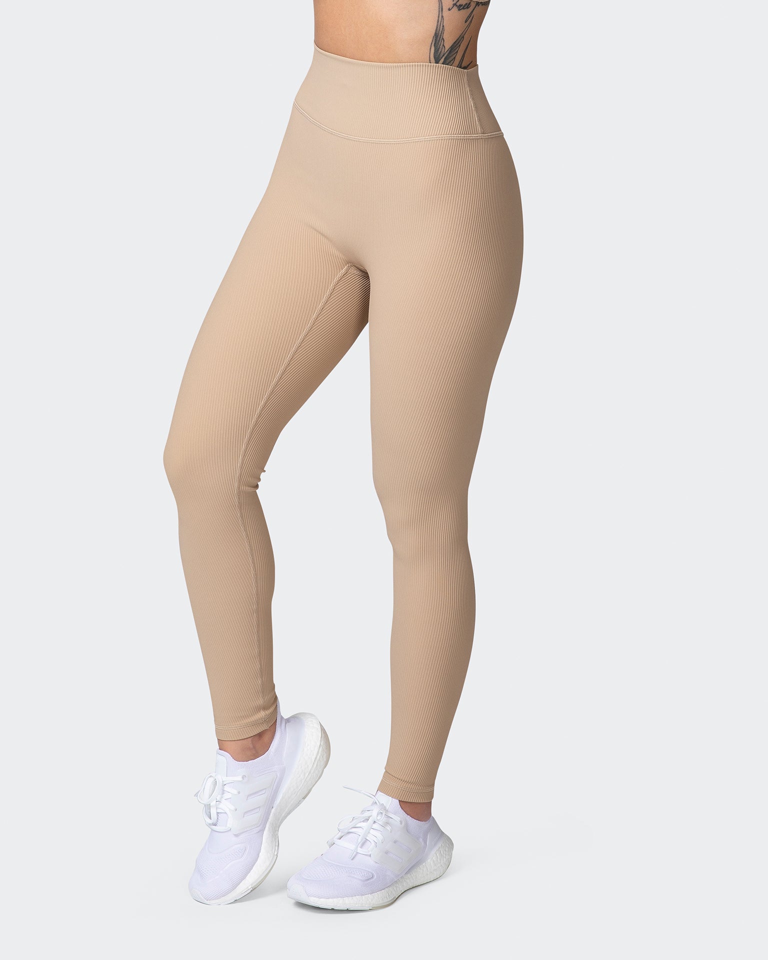 Zero Rise Rib Ankle Length Leggings - Brown Sugar