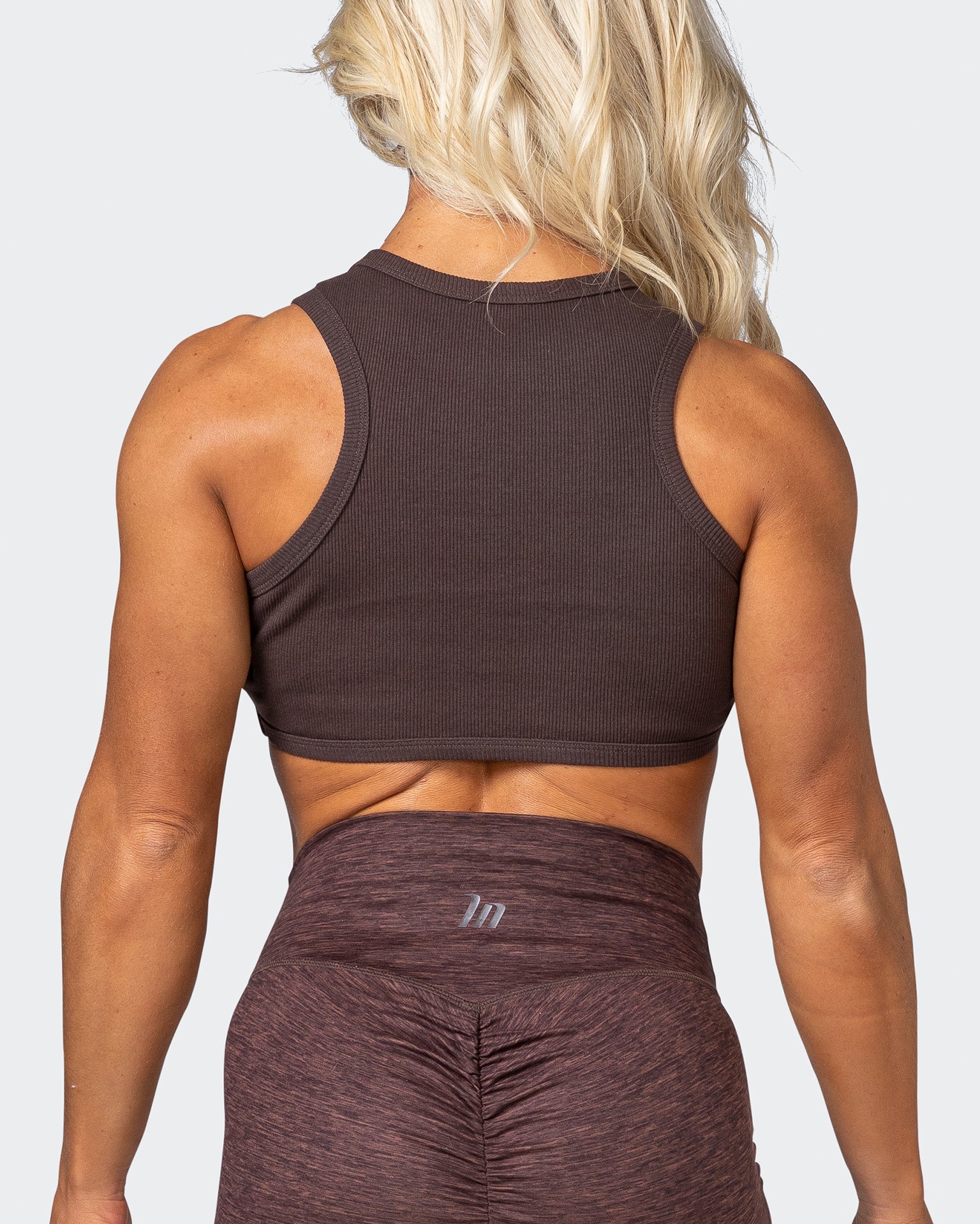 HBxMN Bliss Rib Cropped Tank - Cocoa
