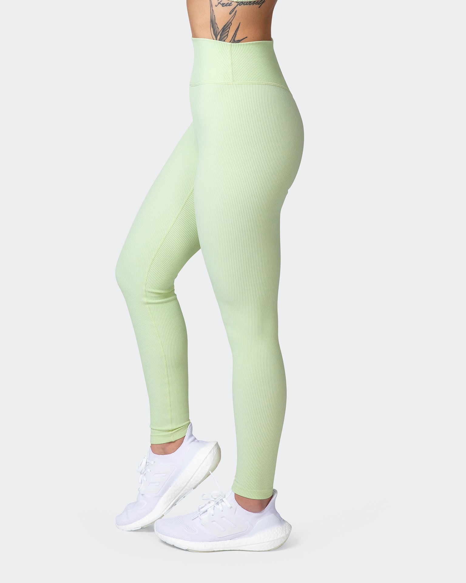 Zero Rise Rib Ankle Length Leggings - Minty