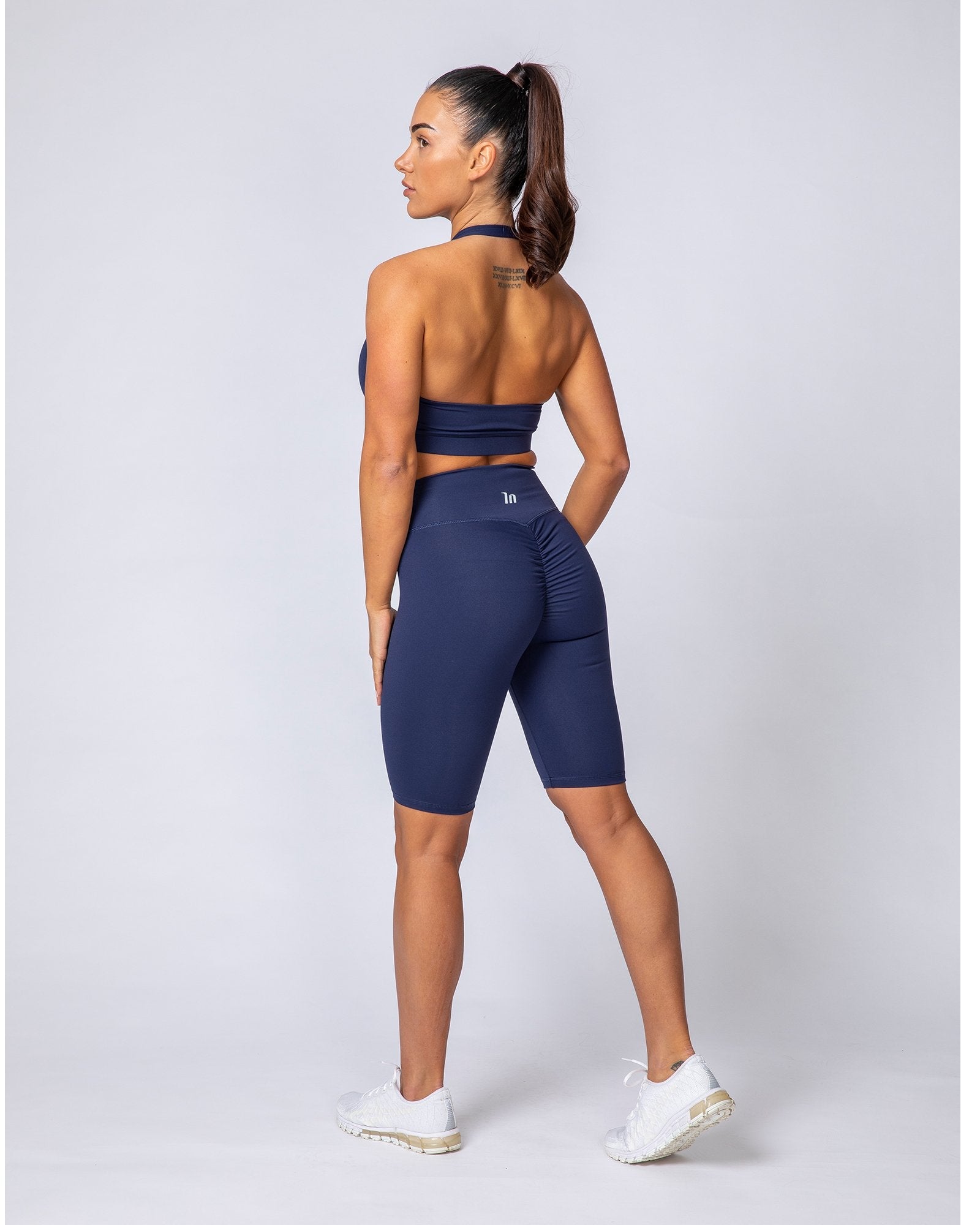 Signature Referee Length High Waist Scrunch - Midnight