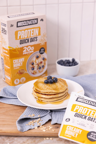 Creamy Honey Protein Pancakes