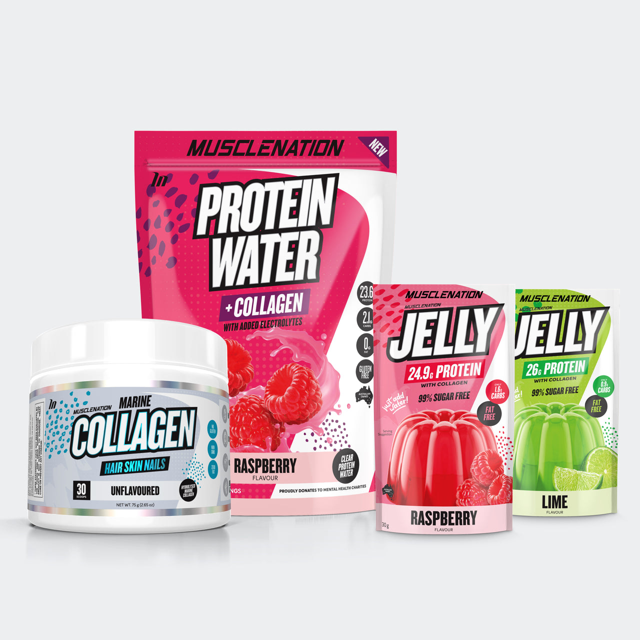 PROTEIN JELLY + Collagen Raspberry 10 serves Muscle Nation