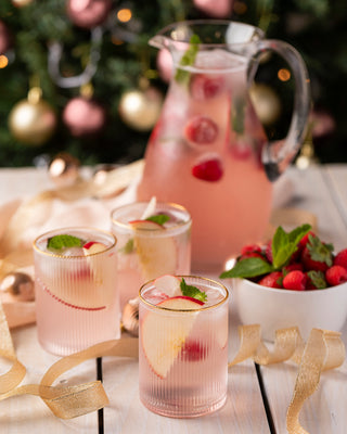 Sparkling Strawberry Apple Mocktails