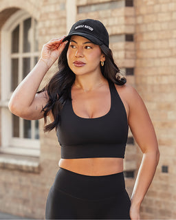 Allure Longline Bra - Black-Sports Bras-XS-082502BLK-XS-MNAPPRL43647-1-Muscle Nation