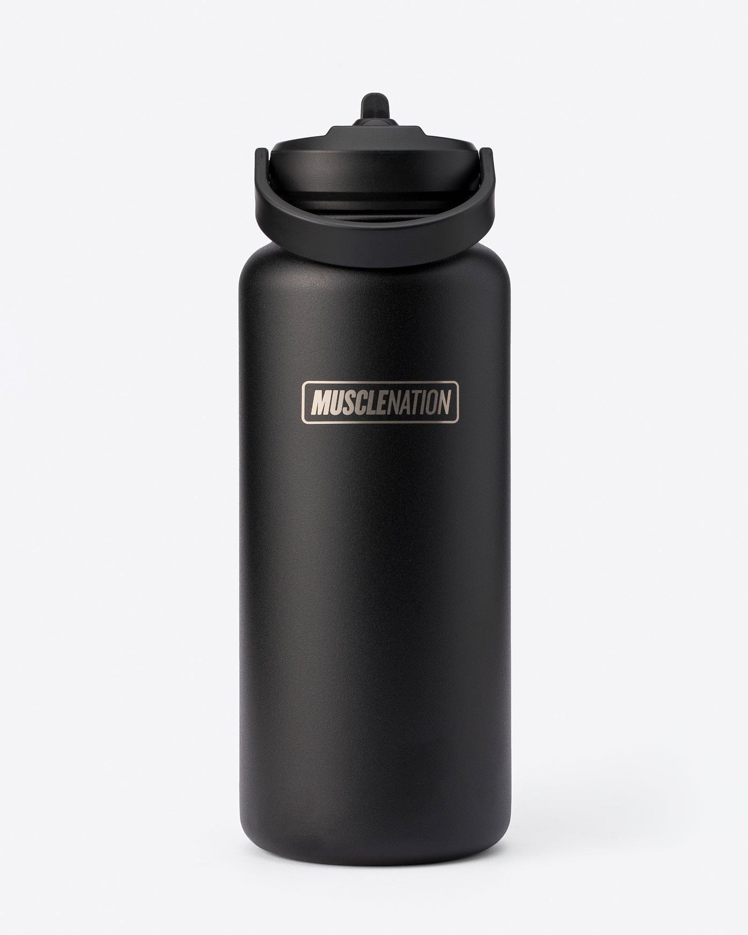 1L Insulated Water Bottle Black - Muscle Nation shaker bottle