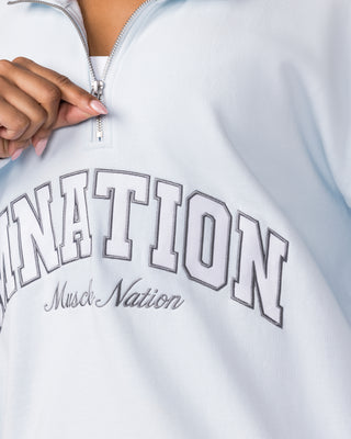 Academy Quarter Zip - Bluebell-Jumpers & Hoodies-XXS-042619BLBL-XXS-MNAPPRL50250-2-Muscle Nation