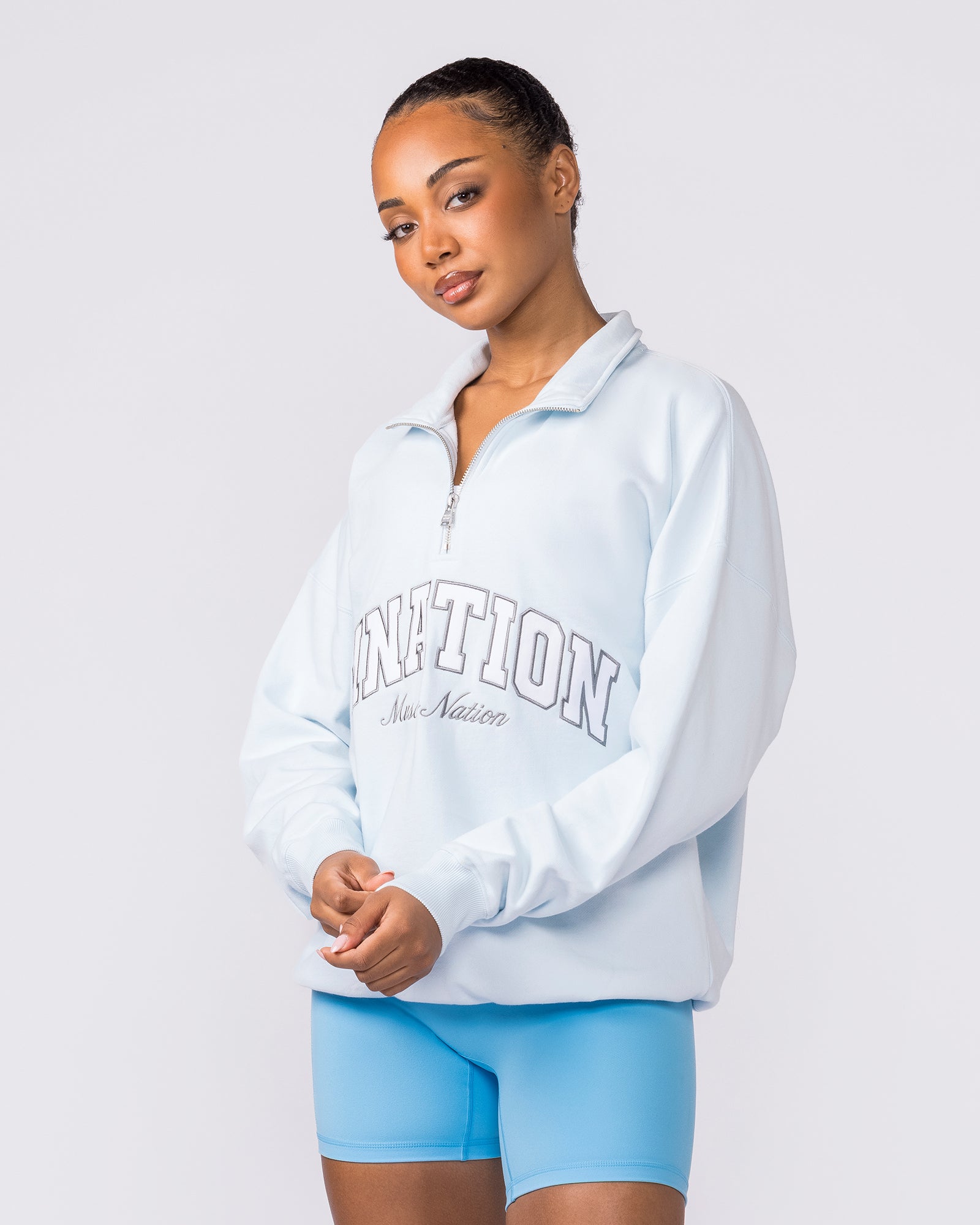 Academy Quarter Zip - Bluebell-Jumpers & Hoodies-XXS-042619BLBL-XXS-MNAPPRL50250-5-Muscle Nation