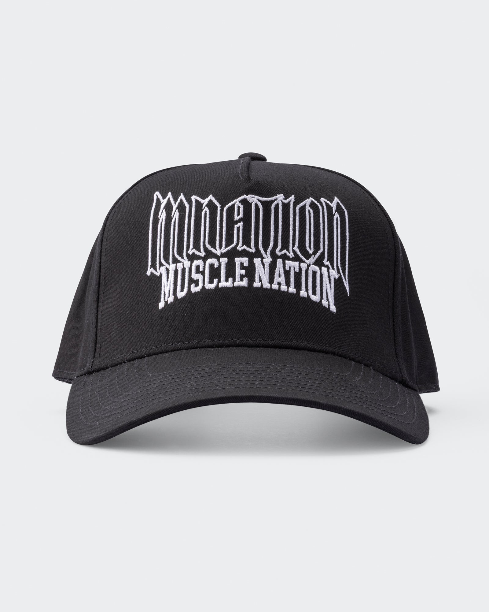 Metal A-Frame Hat - Black-Accessories-Black-ACC1125241BLK-ONE-MNAPPRL48801-1-Muscle Nation