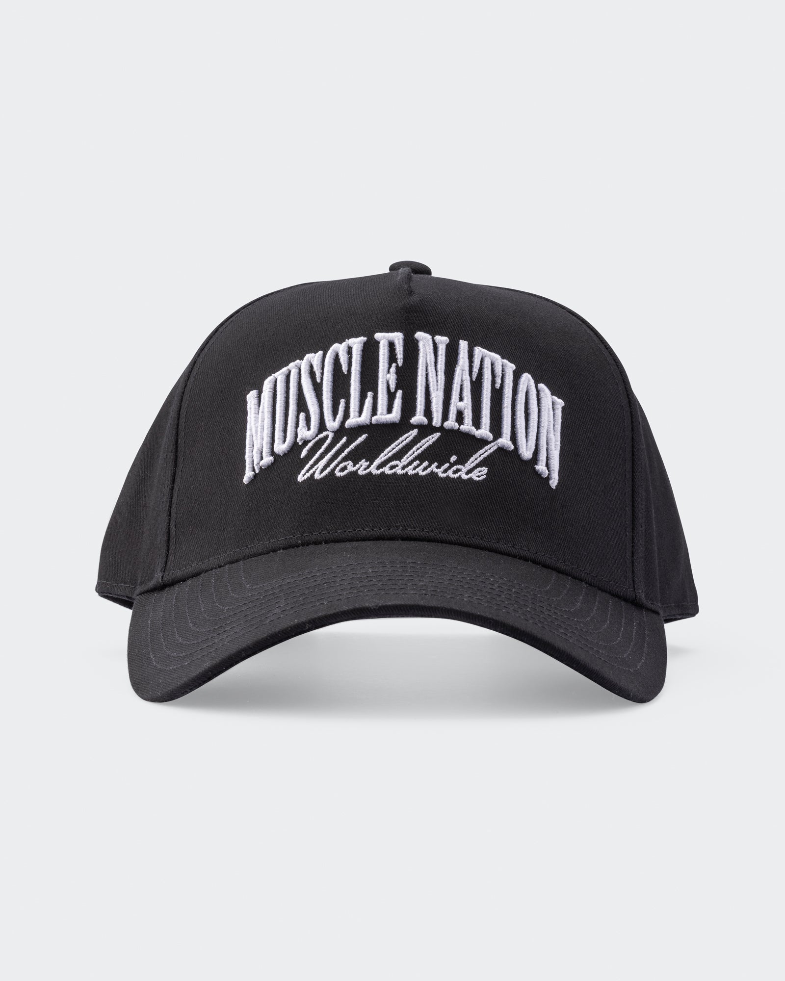 MN Worldwide A-Frame Hat - Black-Accessories-ACC1125211BLK-MNAPPRL47995-2-Muscle Nation