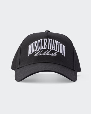 MN Worldwide A-Frame Hat - Black-Accessories-ACC1125211BLK-MNAPPRL47995-2-Muscle Nation