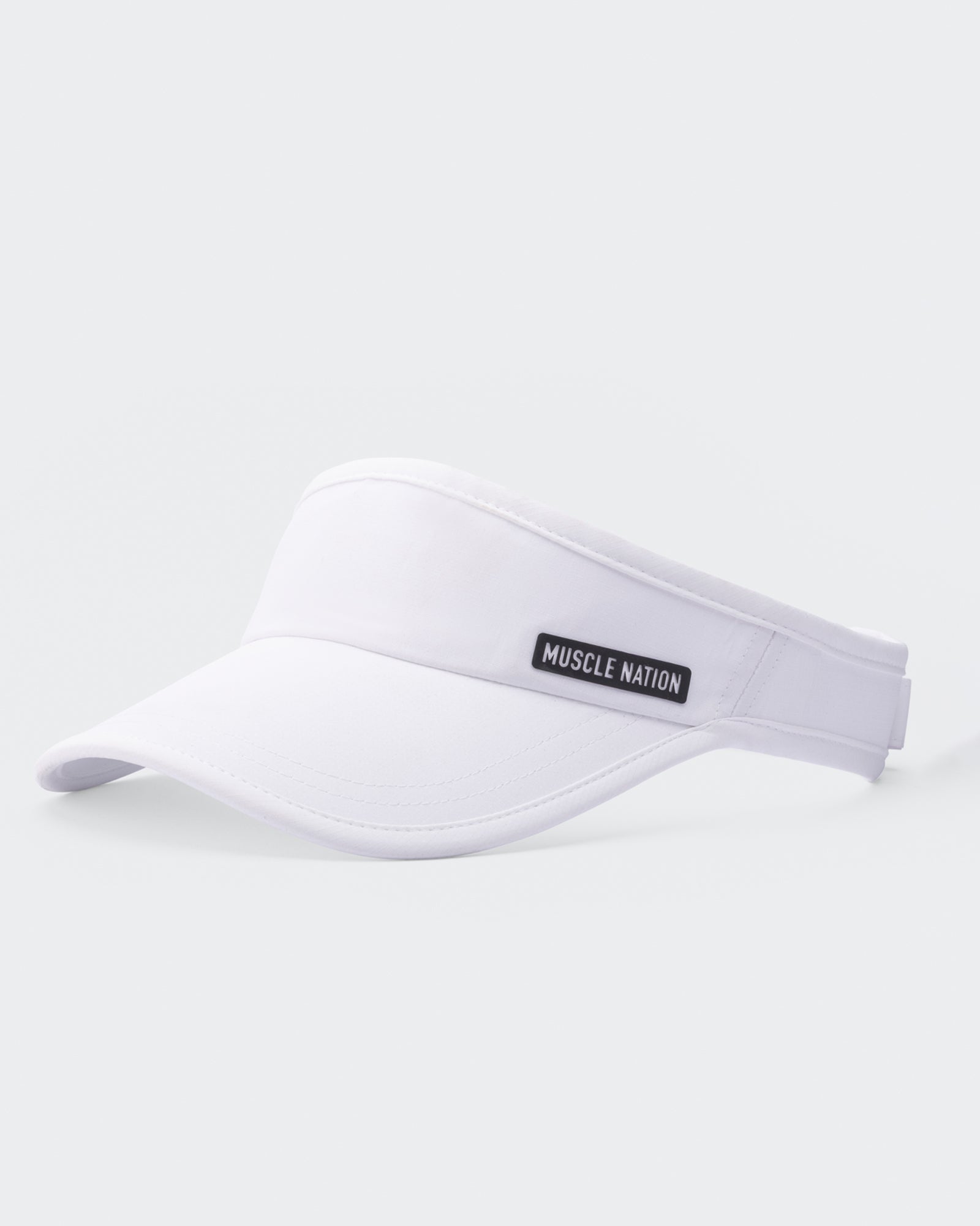 Muscle Nation Active Visor - White-Accessories-White-ACC1124176WHT-ONE-MNAPPRL32756-1-Muscle Nation
