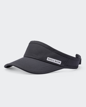 Muscle Nation Active Visor - Black-Accessories-Black-ACC1124176BLK-ONE-MNAPPRL32757-1-Muscle Nation
