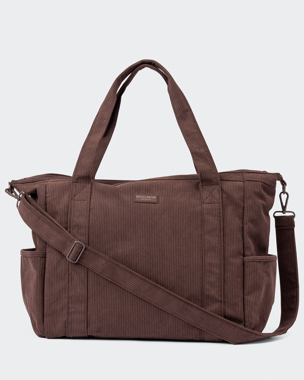 Muscle Nation Corduroy Tote Bag - Espresso
