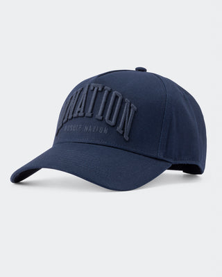MN A-Frame Hat - Navy-Headwear-Navy-AC052350NAVY-One Size-MNAPPRL28516-1-Muscle Nation