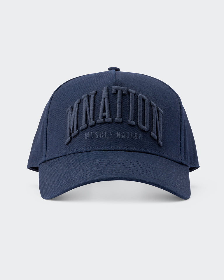MN A-Frame Hat - Navy-Headwear-Navy-AC052350NAVY-One Size-MNAPPRL28516-3-Muscle Nation
