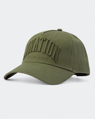 MN A-Frame Hat - Khaki-Headwear-Dark Khaki-AC052350DKHAKI-One Size-MNAPPRL28515-1-Muscle Nation