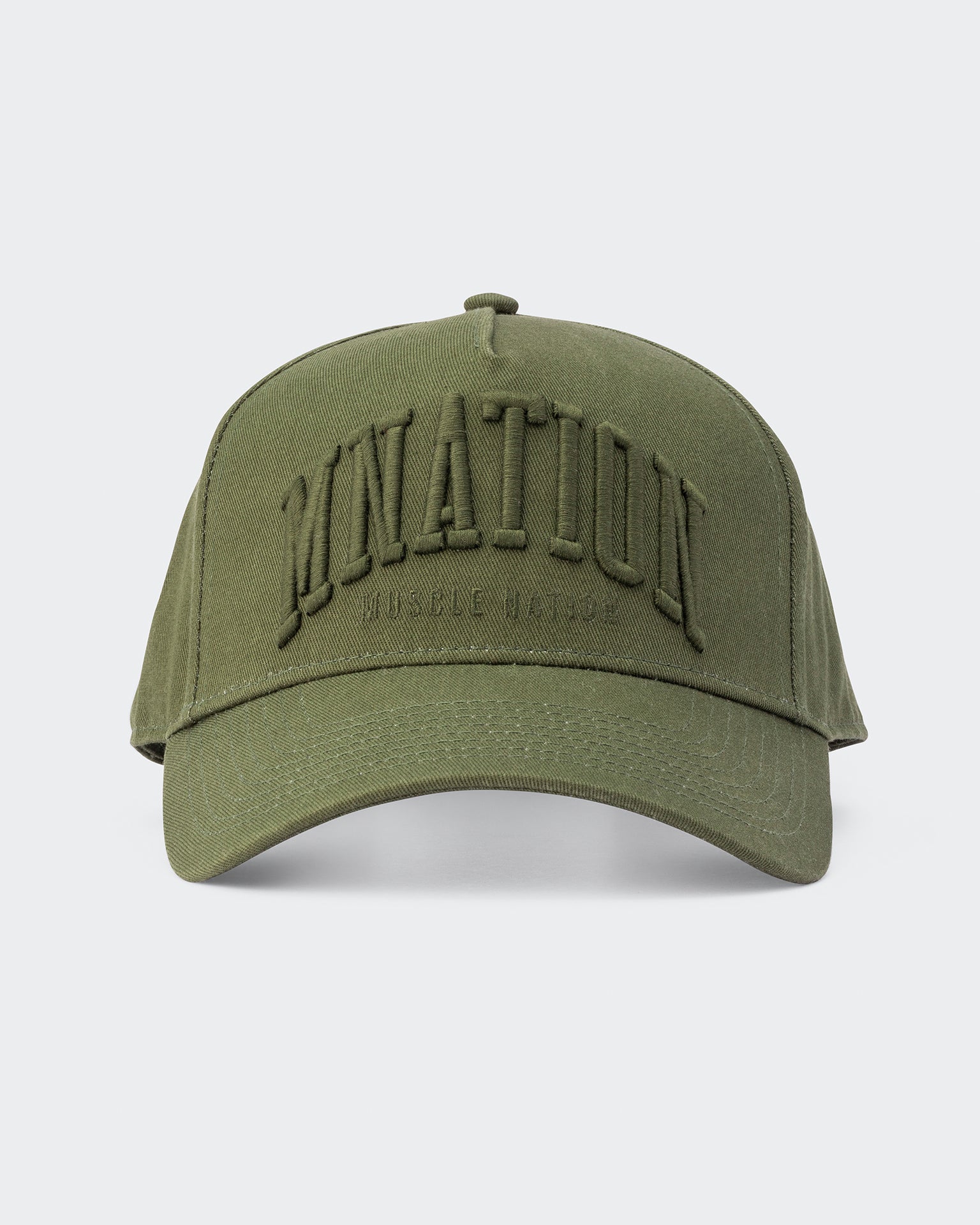 MN A-Frame Hat - Khaki-Headwear-Dark Khaki-AC052350DKHAKI-One Size-MNAPPRL28515-2-Muscle Nation