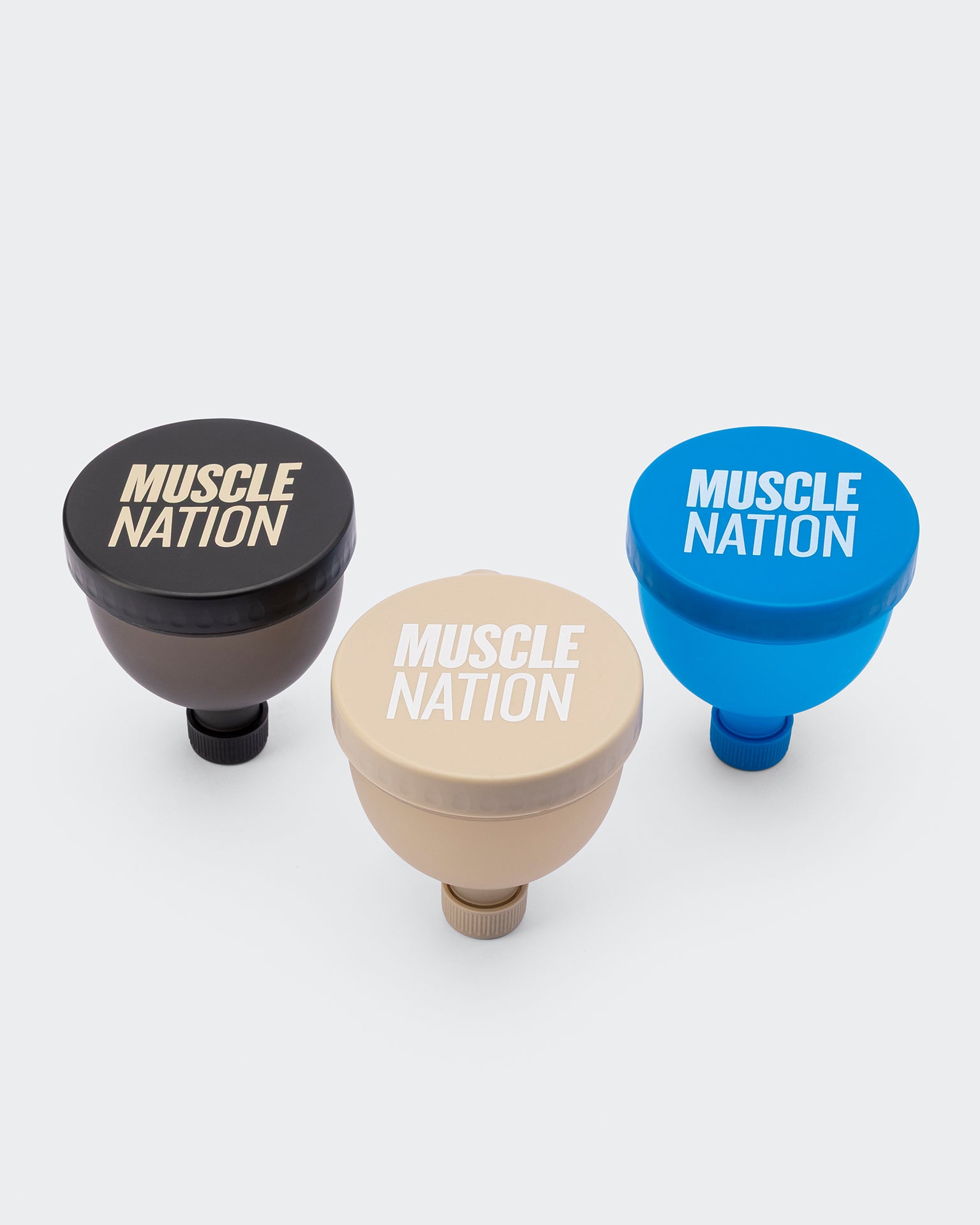 Fill And Go Funnel (x3 Pack) - Blue / Stone / Black-Accessories-Blue Stone Multi-ACC022568BLUSTNM-ONE-MNAPPRL42423-4-Muscle Nation