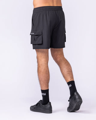 Active Cargo 5" Shorts - Black-Shorts-S-1125161BLK-S-MNAPPRL47185-2-Muscle Nation