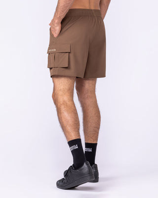 Active Cargo 5" Shorts - Hazelnut-Shorts-S-1125161HZLNT-S-MNAPPRL47192-2-Muscle Nation