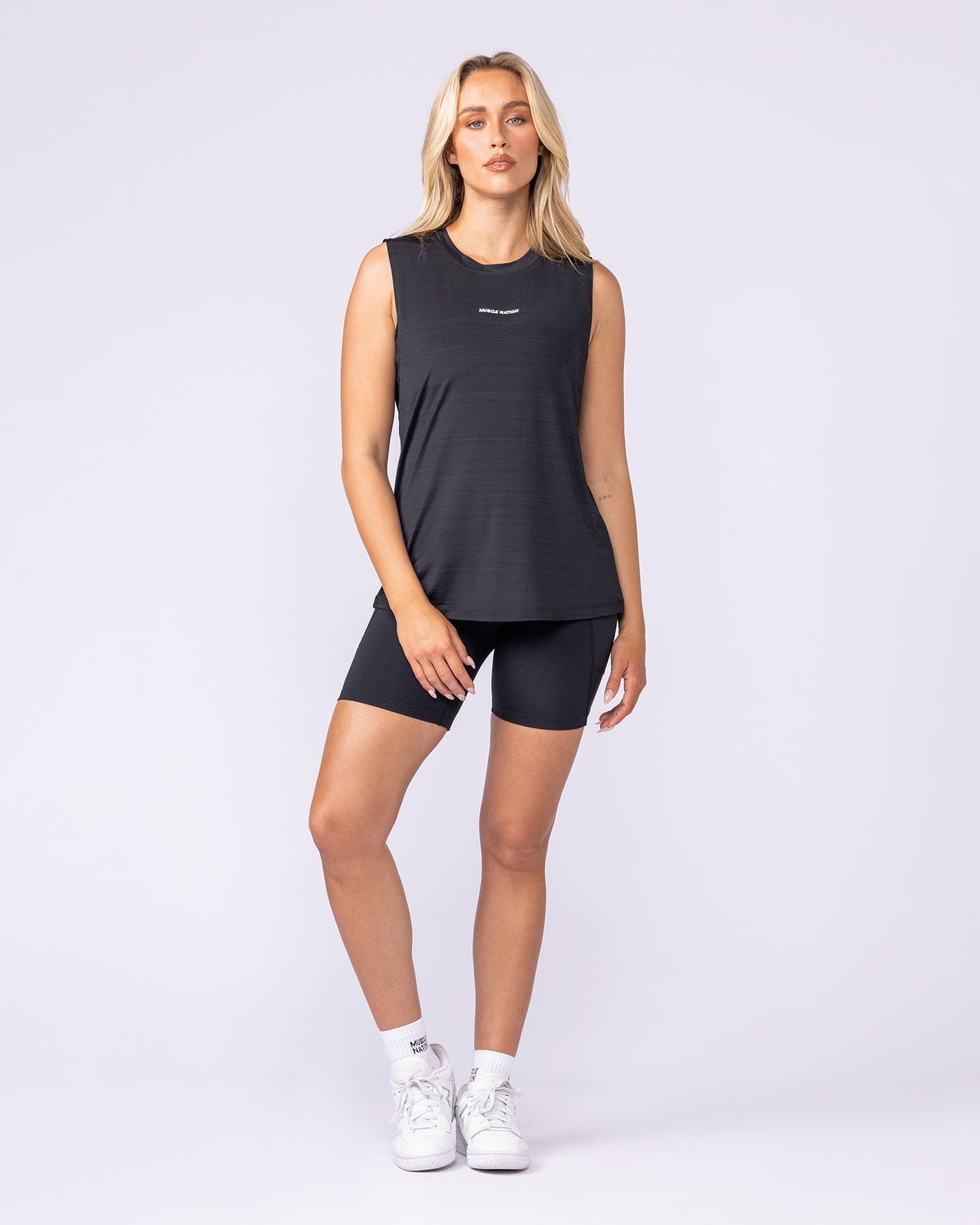 Active Drop Arm Training Tank - Black-Singlets & Tanks-XXS-112406BLK-XXS-MNAPPRL32866-5-Muscle Nation