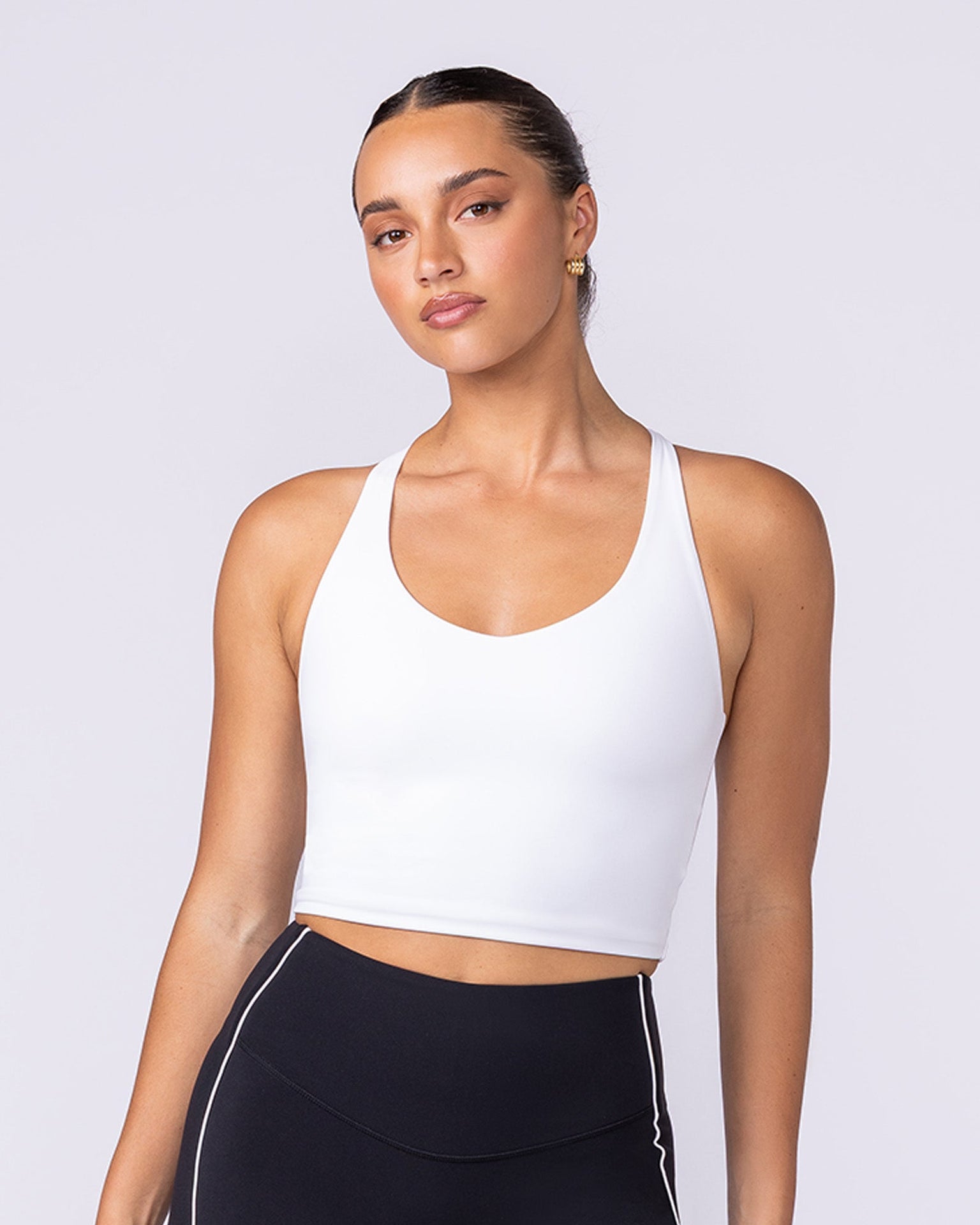 Active Form Cropped Tank - White-Singlets & Tanks-XXS-1125128WHT-XXS-MNAPPRL45372-1-Muscle Nation