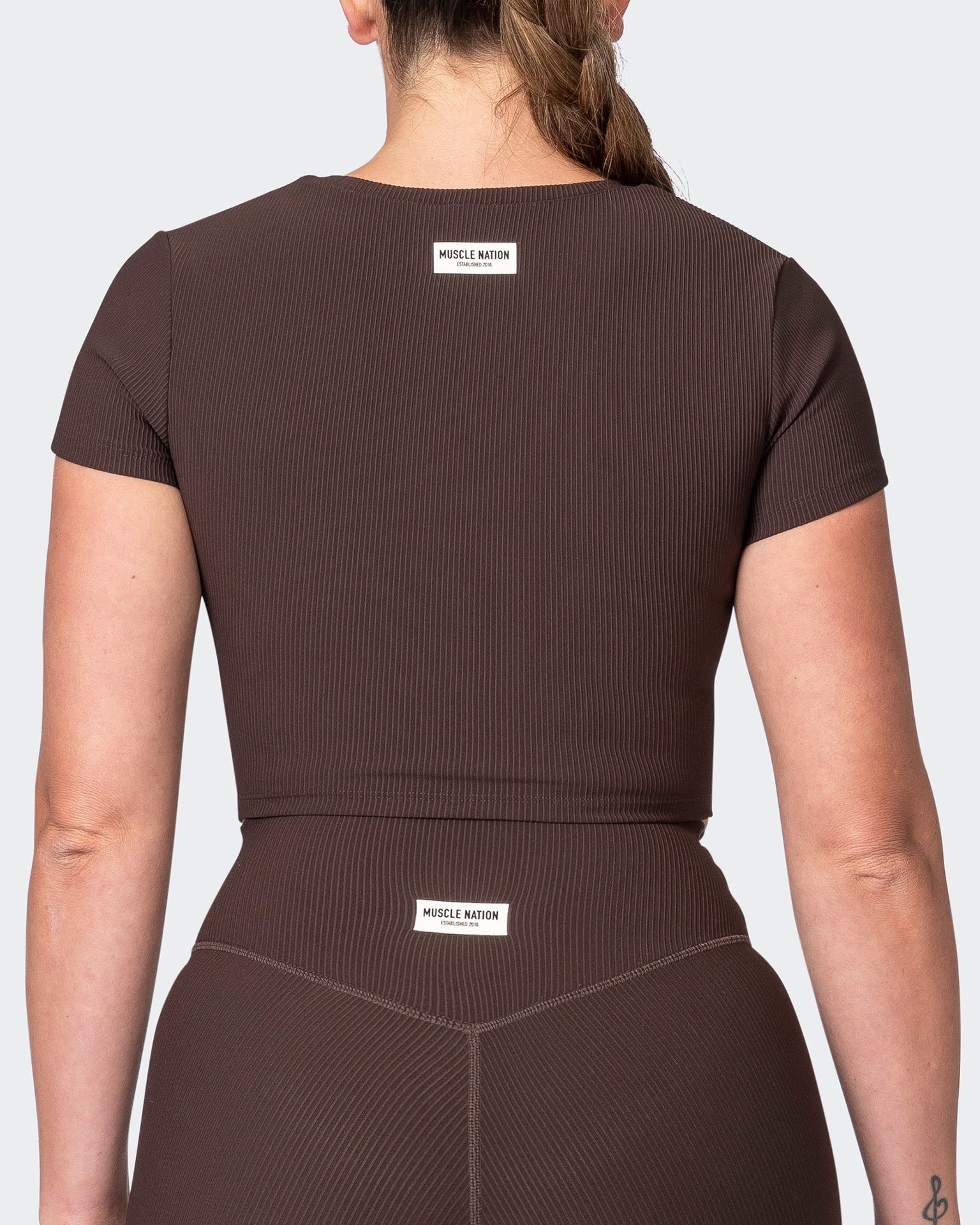 Rival Cropped Rib Top - Cocoa-Tops-XXS-042301COCOA-XXS-MNAPPRL23180-6-Muscle Nation